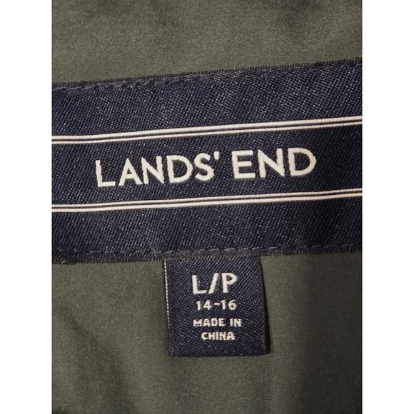 NWOT Lands End Winter Coat Down 600 Fill Hyper Dry Hooded Jacket LP Green Sage - Picture 5 of 9